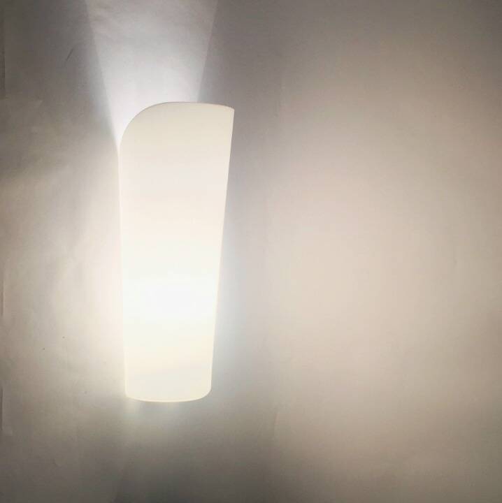 XL Mid Century Modern Opaline Glass Wall Lamp By Wagenfeld For P&P, 1950s