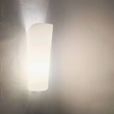 XL Mid Century Modern Opaline Glass Wall Lamp By Wagenfeld For P&P, 1950s