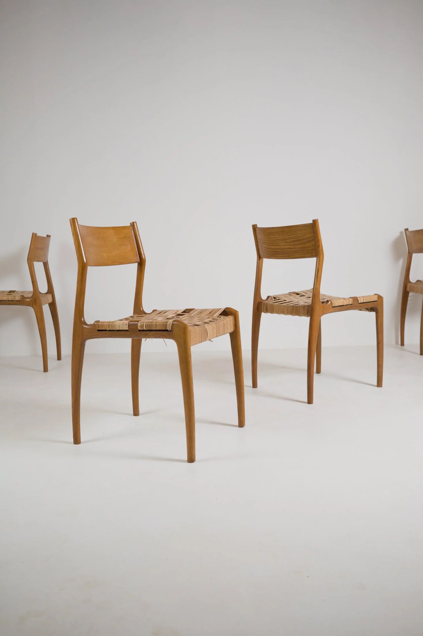 Set of 6 GESSEF chairs published by Consorzio Sedie Friuli, Italy, 1970s.