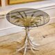 Hans Kögl, "Coco Chanel" - metal side table, Hollywood Regency