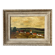 Painting "Village" M.Bellini, Oil on Panel signed