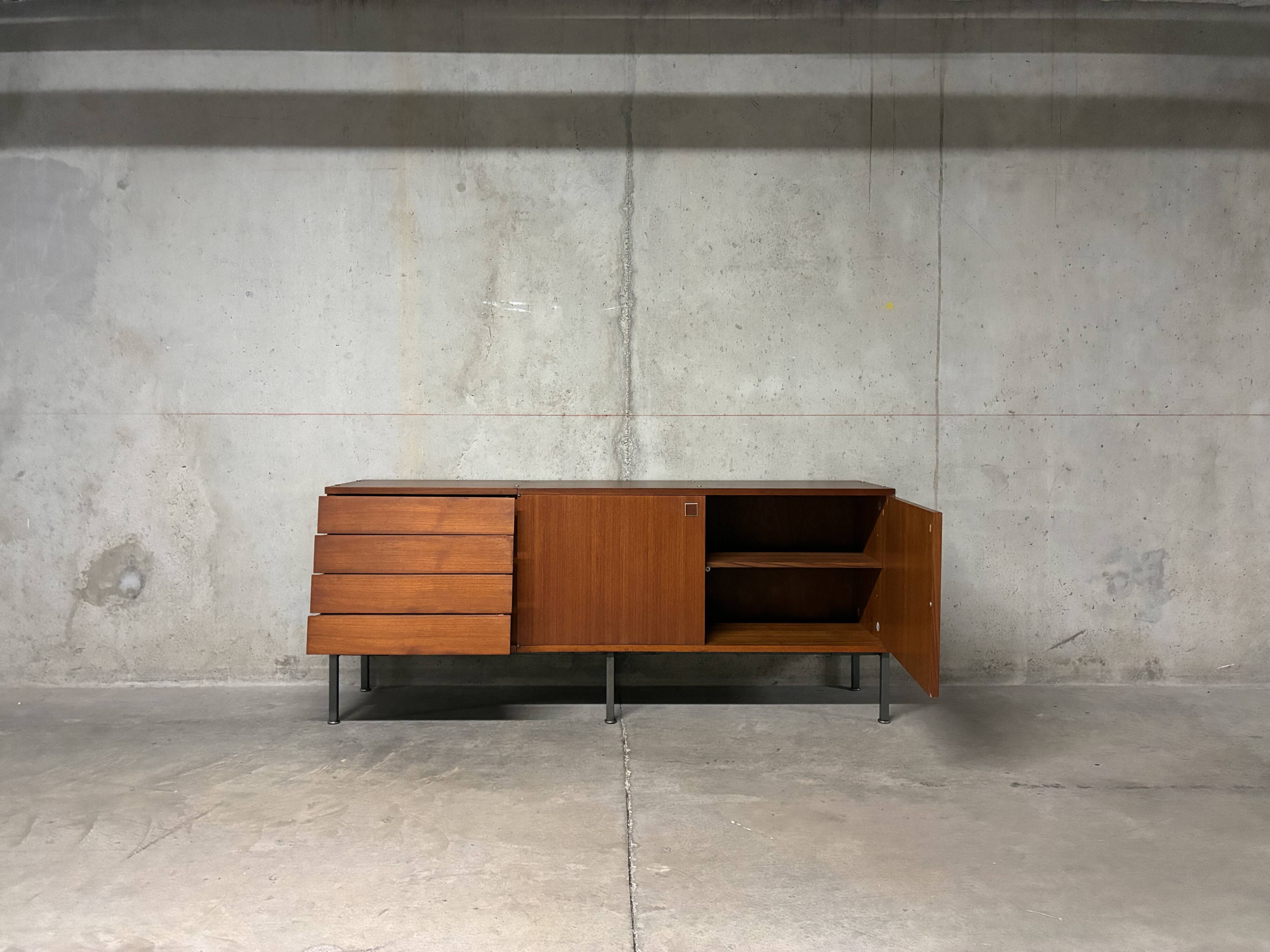 Buffet enfilade XL teck Paolozzi Monopoly vintage années 60