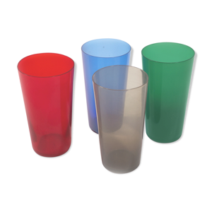 4 verres multicolores