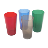 4 multicolored glasses from the 50s