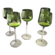 5 Alsace white wine glasses with engraved decoration