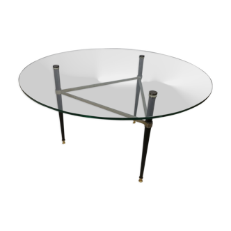 70s glass coffee table