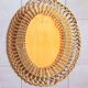 Miroir ovale en rotin 1960