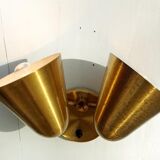 Double wall lamp adjustable brass cocottes