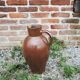 Old Large Jug in Brown Glazed Stoneware H 42 cm