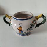 Small pot with dragon handles HENRIOT Quimper