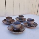 4 egg cups, ceramic, Chantal & Thierry Robert