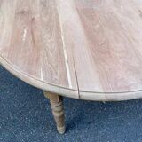 Large round extendable Louis Philippe 19th century dining table, renovated, 250cm