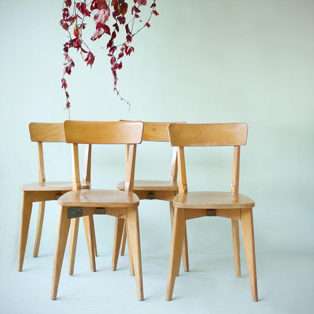 Set of 4 chairs 50s