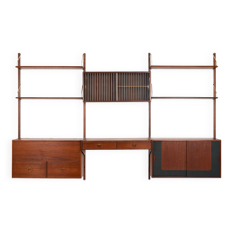 Teak modular shelving unit, Danish design, 1960s, manufactured by Hansen &