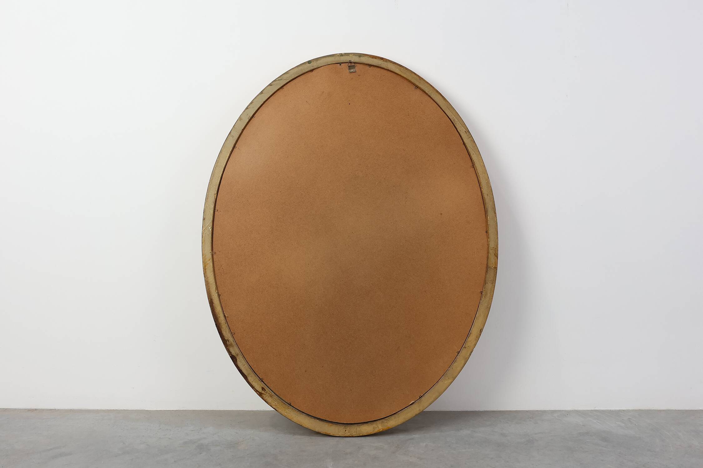 20th century neo-classical style tilted oval mirror by Deknudt, Belgium