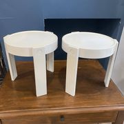 Paire de tables basse appoint chevet gigogne ronde Marc Held pour Prisunic