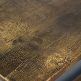 Rustic farmhouse refectory oak coffee table