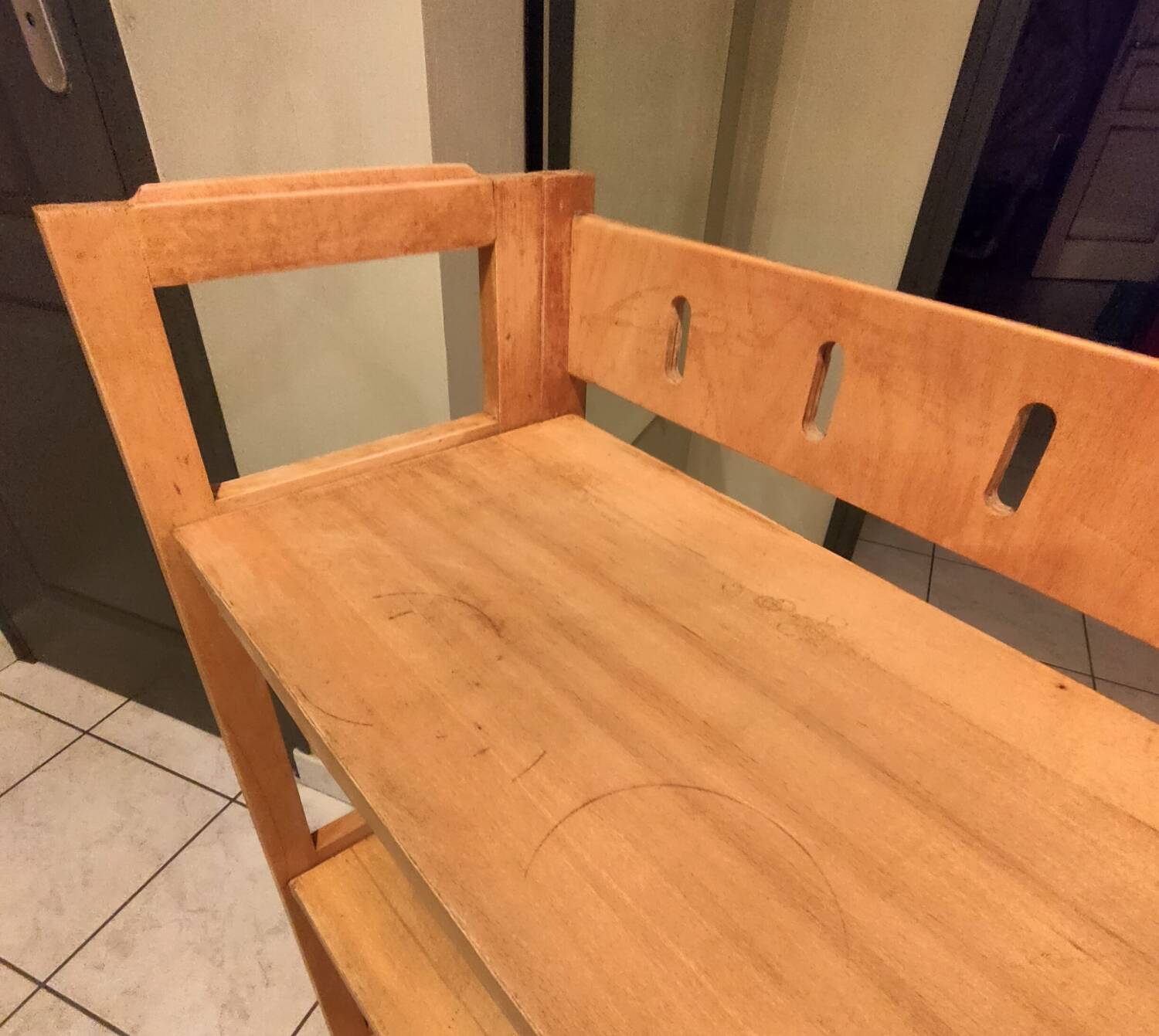 Étagère de bouquiniste en hêtre