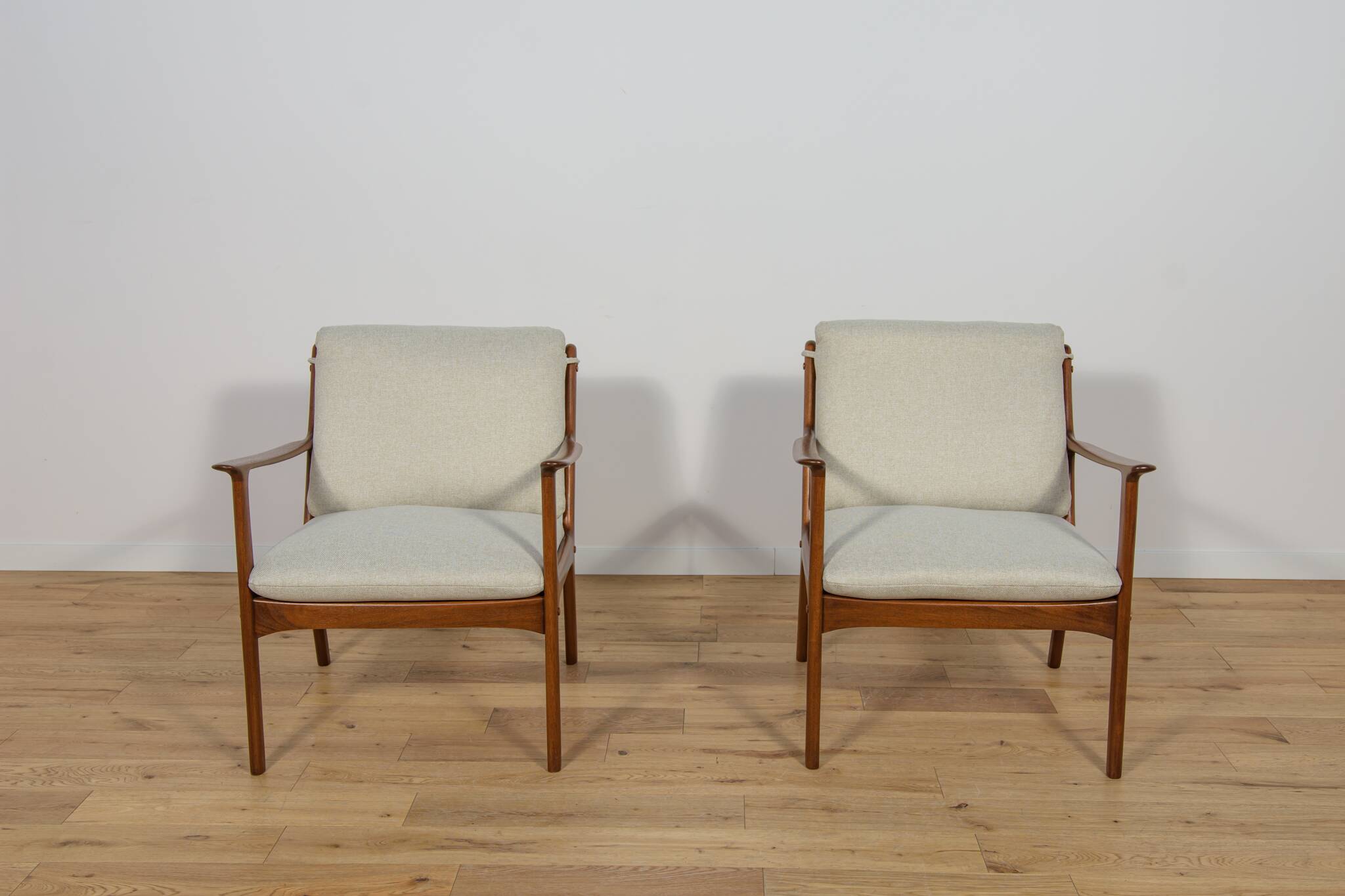 Pj112 armchairs by ole wanscher for poul jeppesens, denmark, 1960s, set of 2