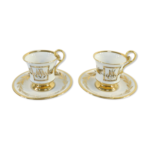 Paire de tasses style Empire sur