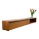 Minimalist XL lowboard, walnut and zebrano, 1960s