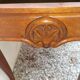 Flat desk, one-drawer table, nineteenth century carved walnut top in Louis XV style