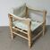 Fauteuil safari cuir blanc