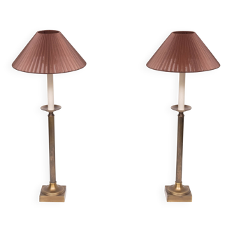 Kullmann lampen set Table lamps Bronze color 1970s Germany