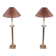Kullmann lampen set Table lamps Bronze color 1970s Germany