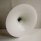 Large White Witch Hat Semi Pendant - Design by Bonderup and Thorup for Fog and Morup, 1960s.
