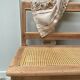 Banc en chêne et cannage