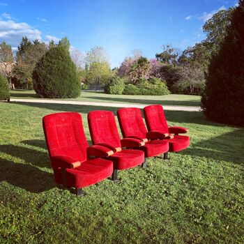 Red velvet cinema chair