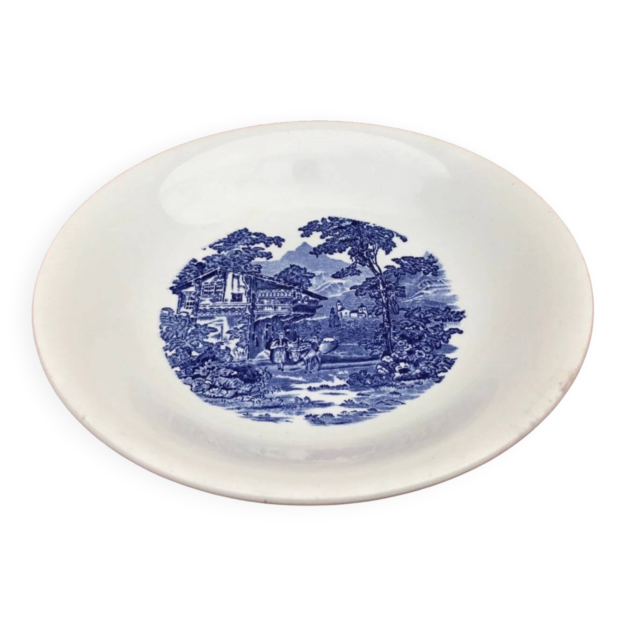 Hollow plate Faïence Lunéville France K&G (Keller Guérin) Tradition