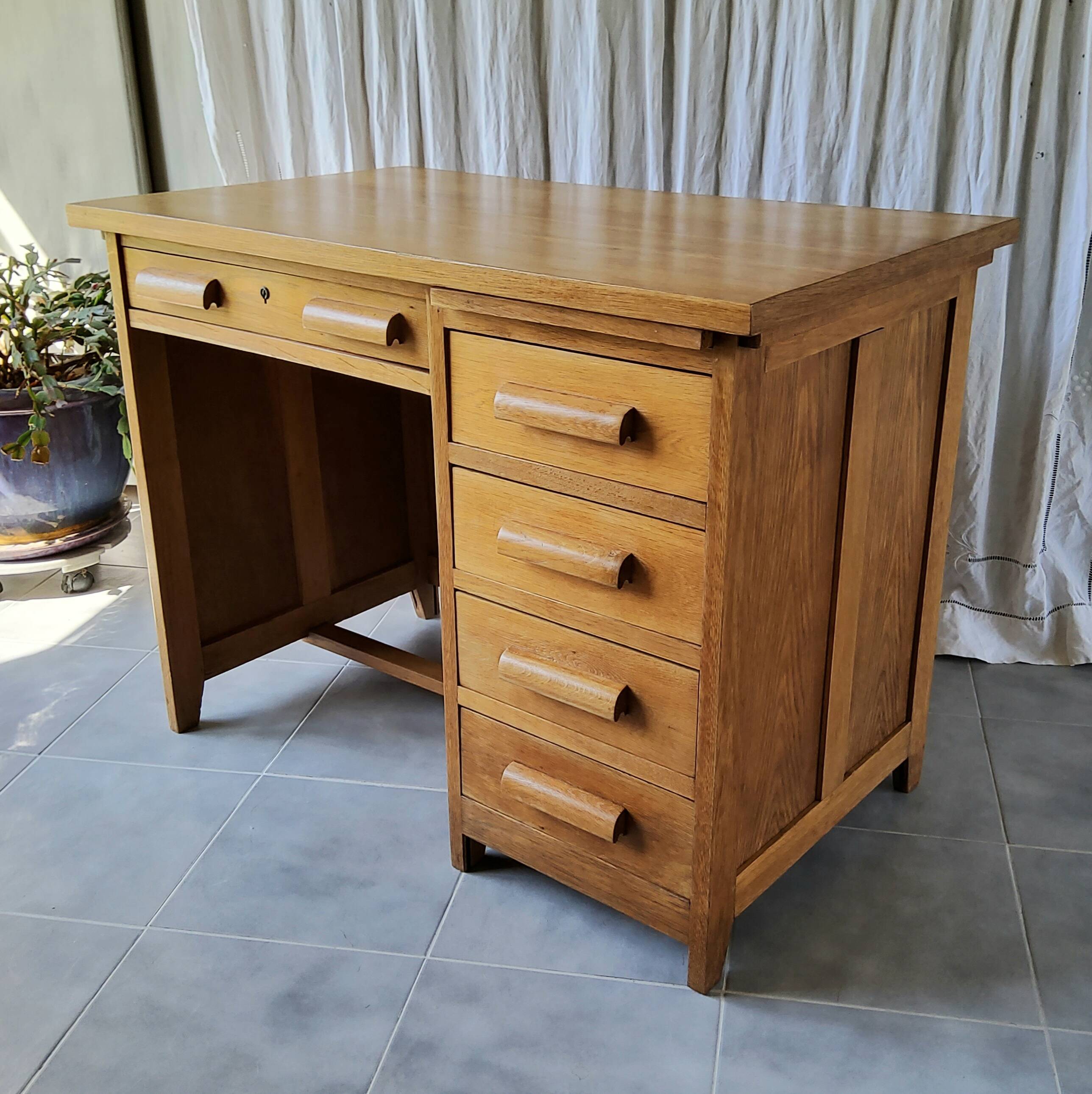 Bureau en chêne années 50/60