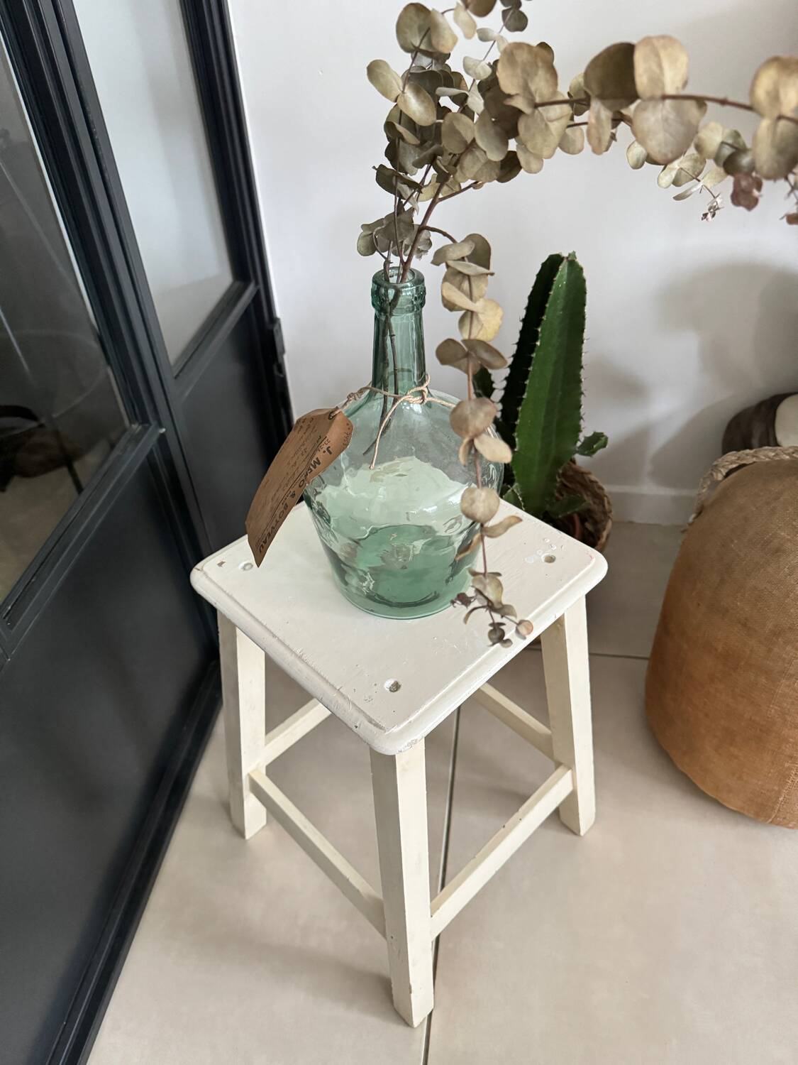 Old wooden painter's stool