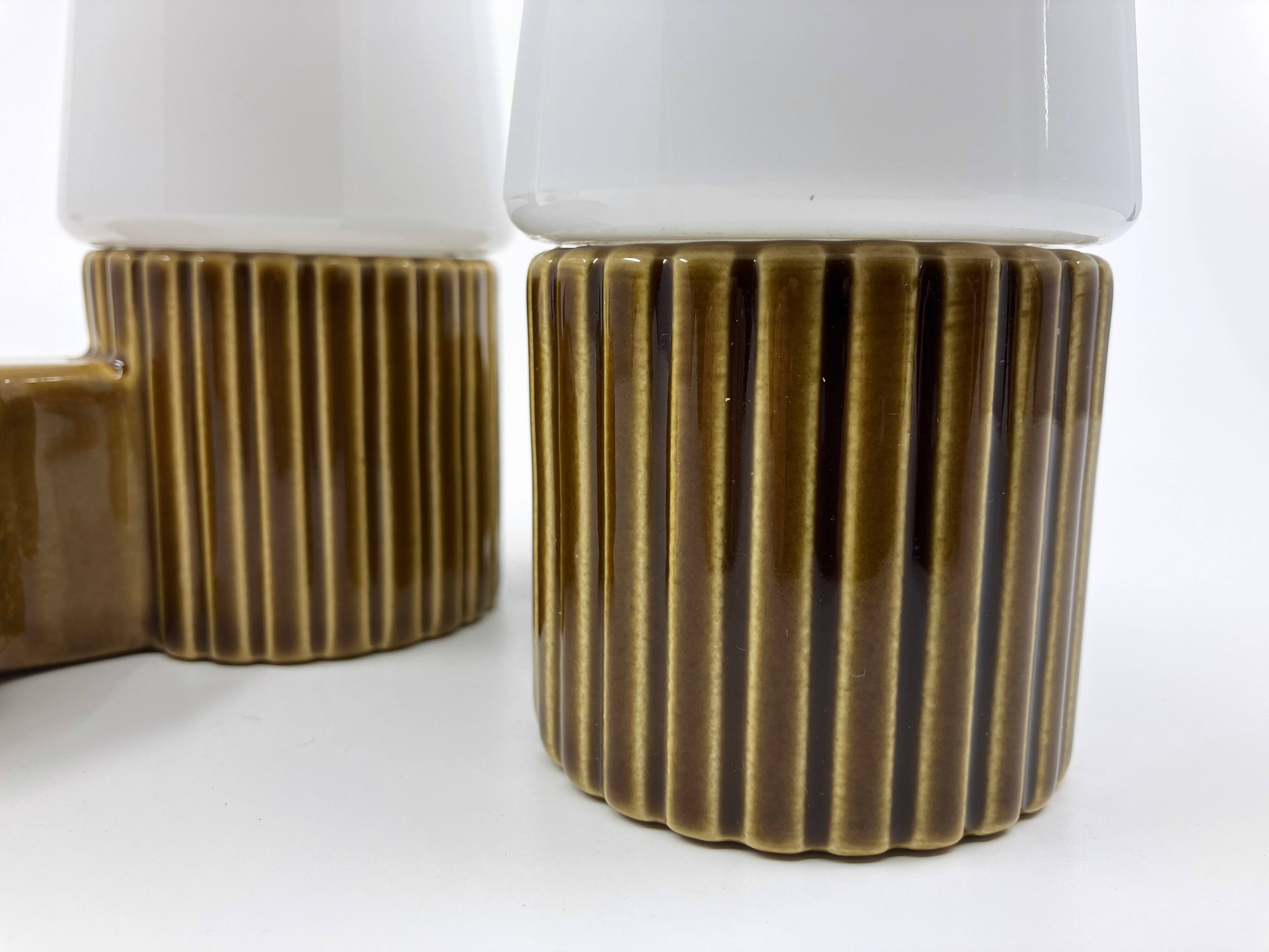 Ifö ceramic/opal glass wall lights • ref 6020 • Hans-Agne Jakobsson