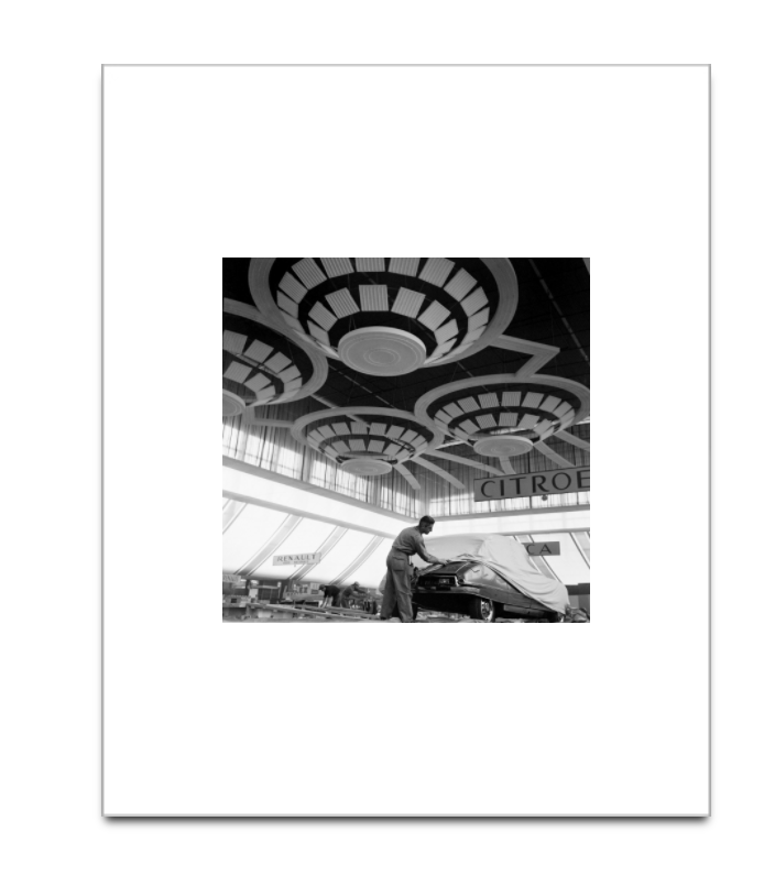 Backstage of the auto show