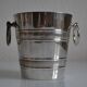 Vintage silver metal ice bucket