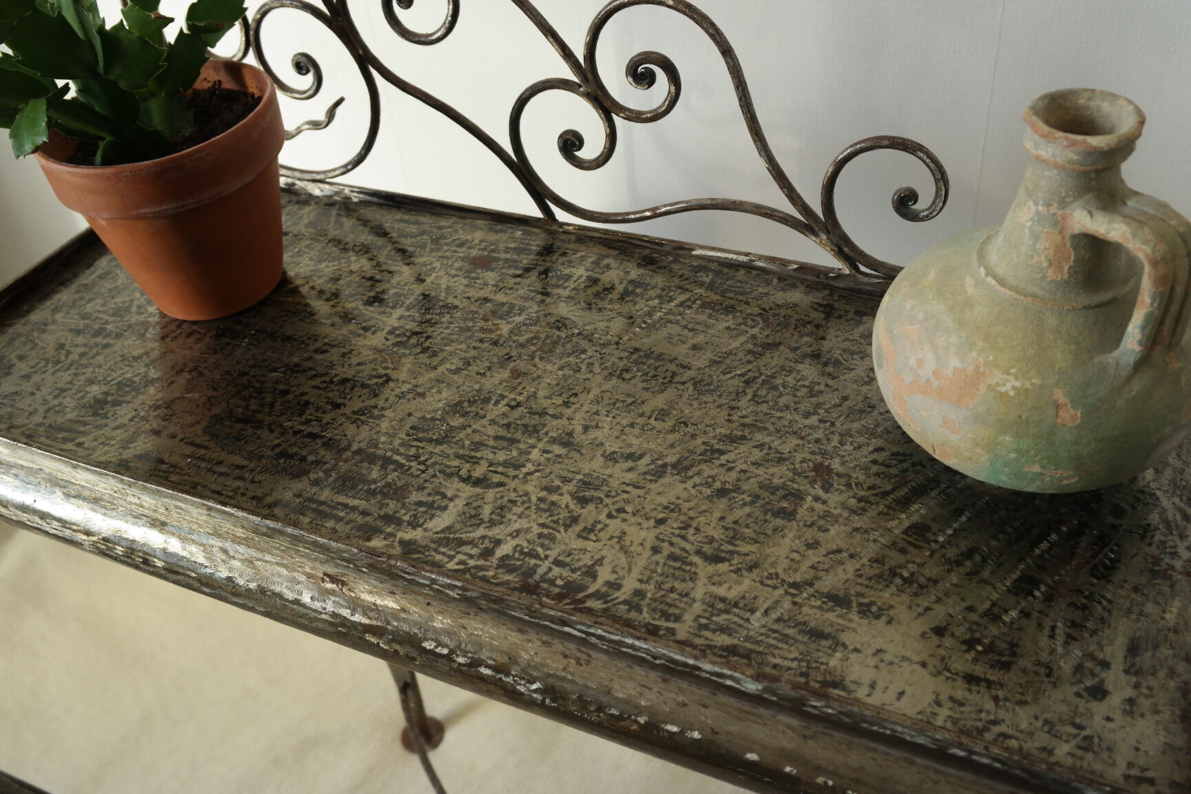 Console en acier brossé artisanale