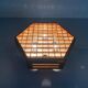 Hexagonal wooden recessed lamp, 1970s, Germany