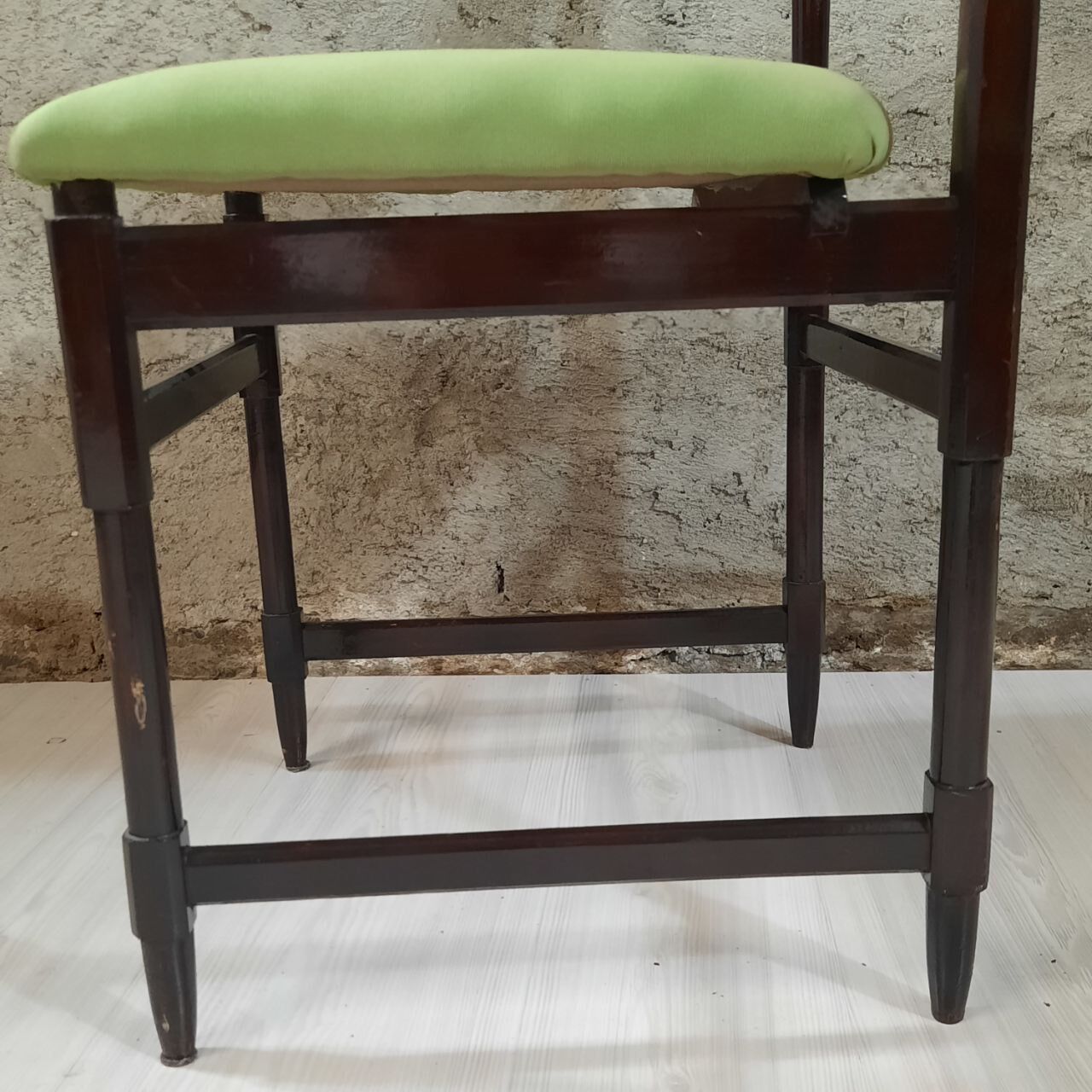 Six 50's chairs - varnished wood