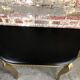 Louis XV style console in carved wood with waxed black wood top