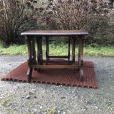 Vintage English nesting tables in elm.