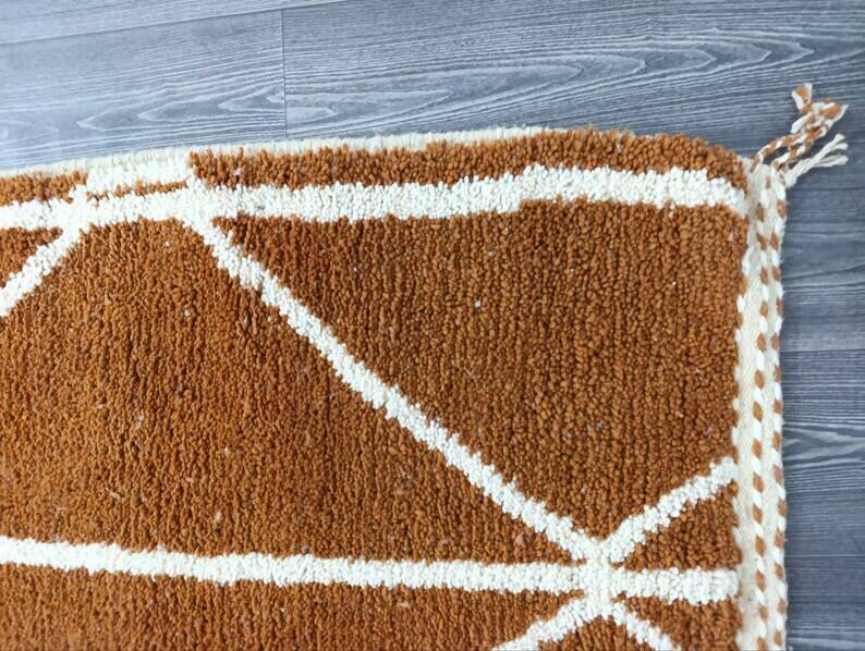 Berber rug in natural wool 100cm×300cm