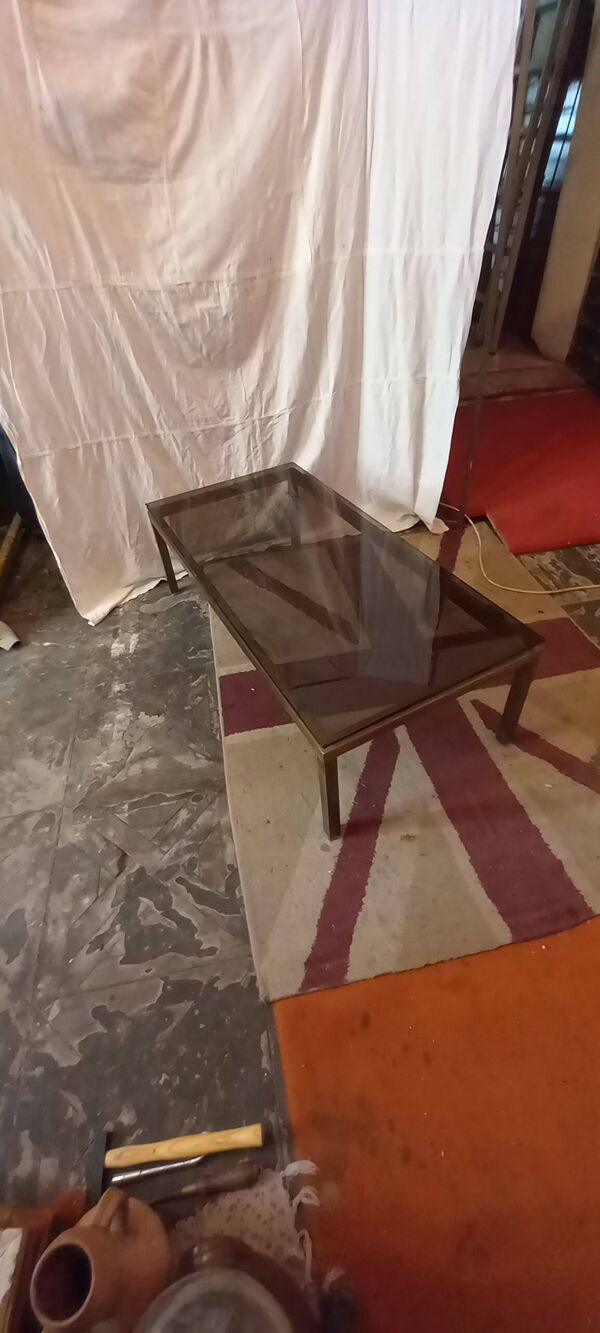 Table basse en laiton de la Maison JANSEN