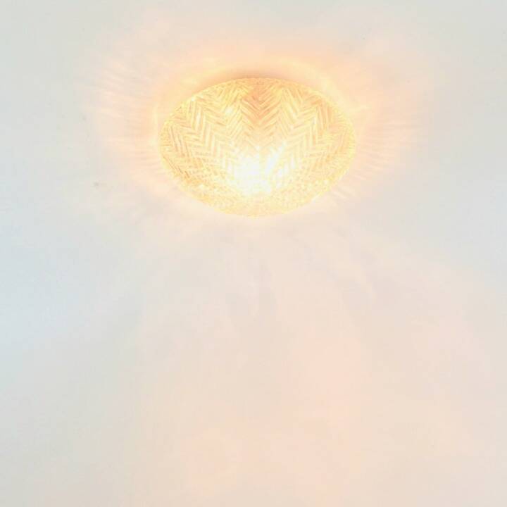 Vintage Geometric Amber Glass Wall Light or Ceiling Light - Limburg, 1960s