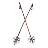 Pair of antique reed ski poles