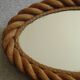 old rope mirror Audoux Minet vintage design 1950s old mirror 50s