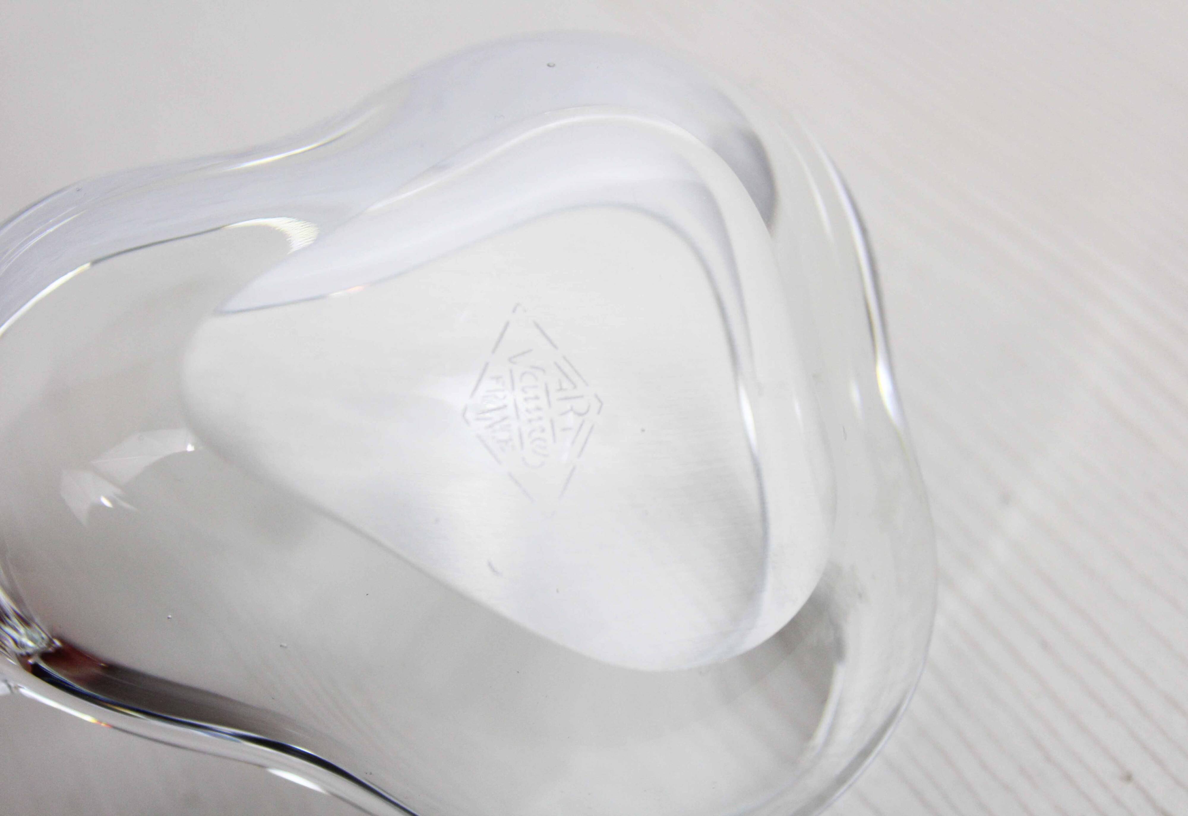Empty crystal pear pocket ashtray