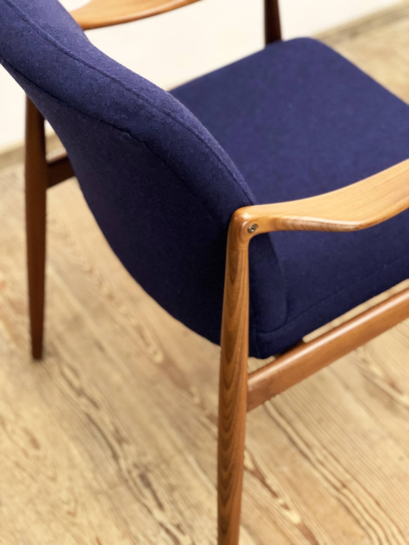 Two Mid-Century Modern Teak Armchairs by Hartmut Lohmeyer for Wilkhahn, 1950s